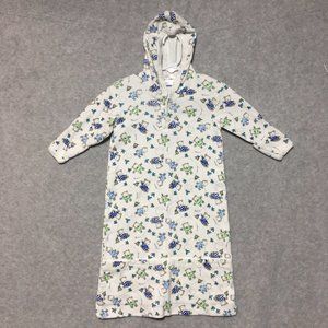 Hanna Andersson Sleep Gown Sack OS One Size Hooded Mitten Cuffs Bear Print